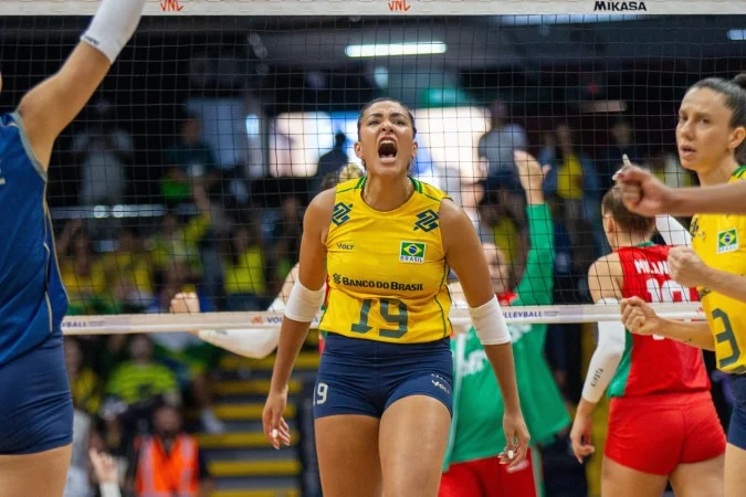 VNL: Brasil vence a Bulgária e conquista a terceira vitória seguida