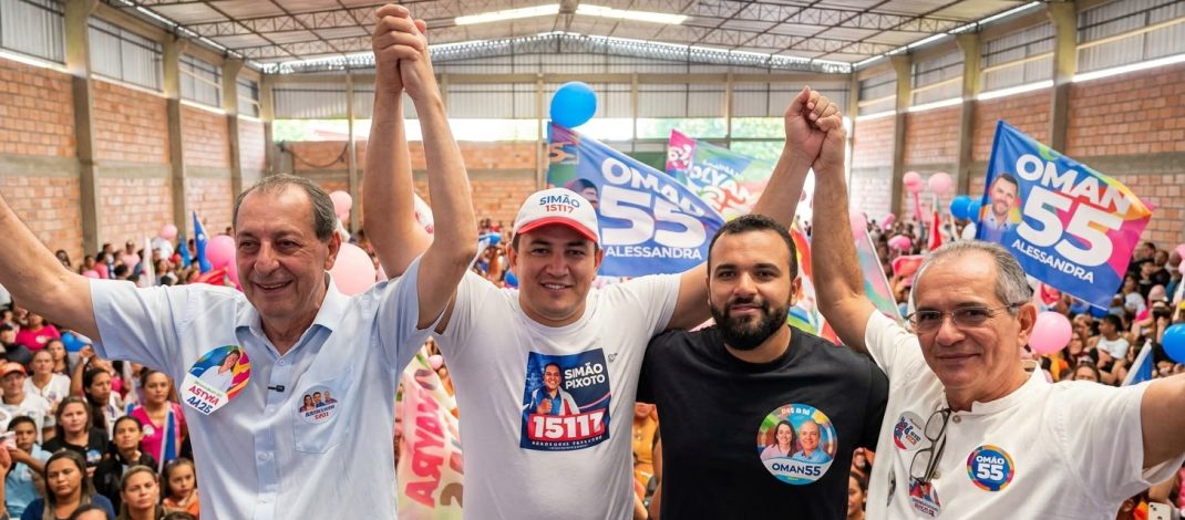 Simão Peixoto avança pelo interior do Amazonas e reúne multidão em Nova Olinda do Norte